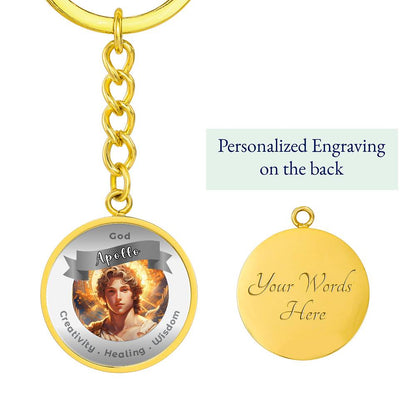 Apollo - Affirmation Keychain For. Creativity Healing Wisdom - More Than CharmsMore Than Charms