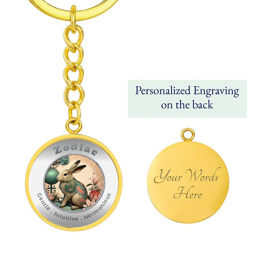 Rabbit - Chinese Zodiac - Affirmation Keychain - More Than CharmsMore Than Charms