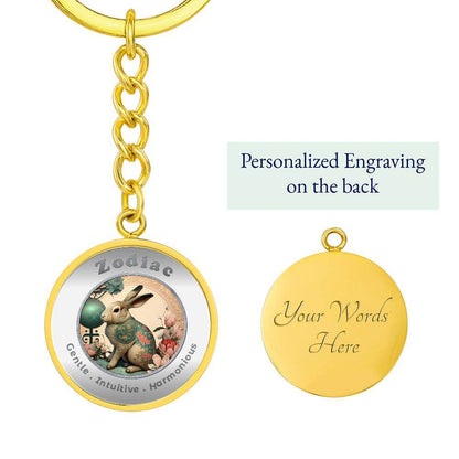Rabbit - Chinese Zodiac - Affirmation Keychain - More Than CharmsMore Than Charms