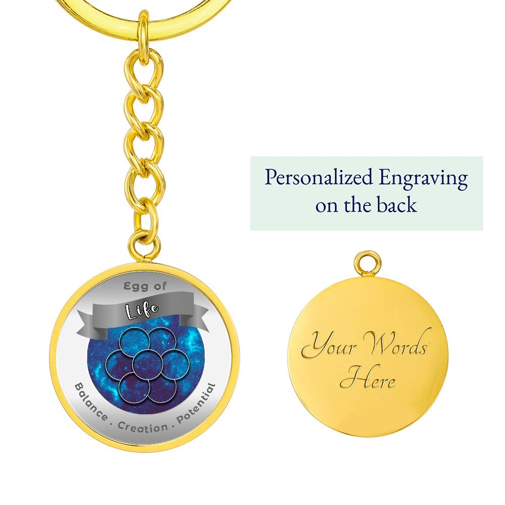 Egg of Life - Affirmation Keychain - More Than CharmsMore Than Charms
