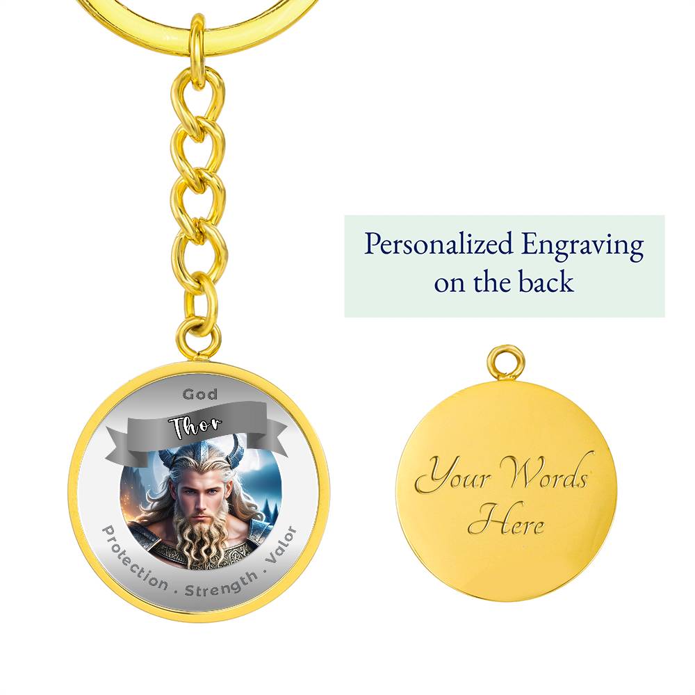 Thor - Affirmation Keychain For ProtectionStrength Valor- More Than CharmsMore Than Charms