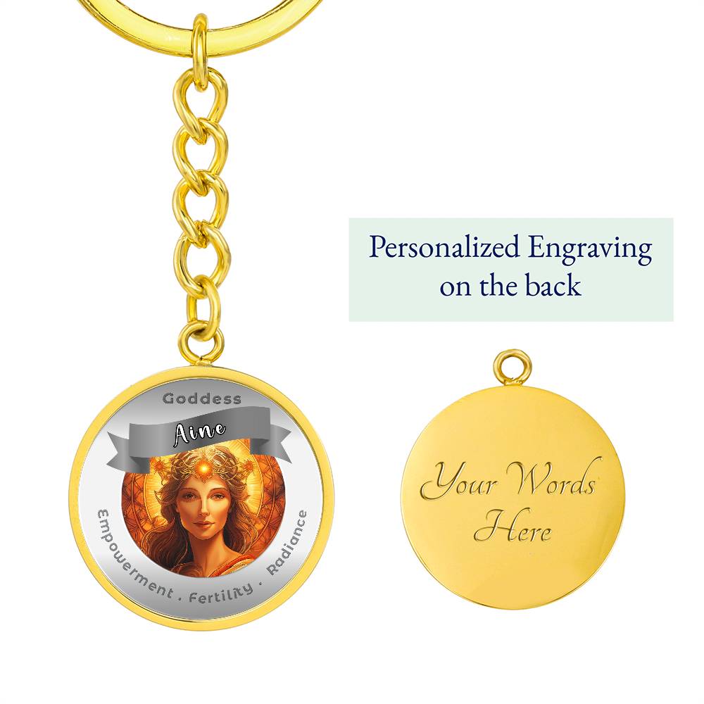 Goddess Aine - Affirmation Keychain For Empowerment Fertility Radiance - More Than CharmsMore Than Charms