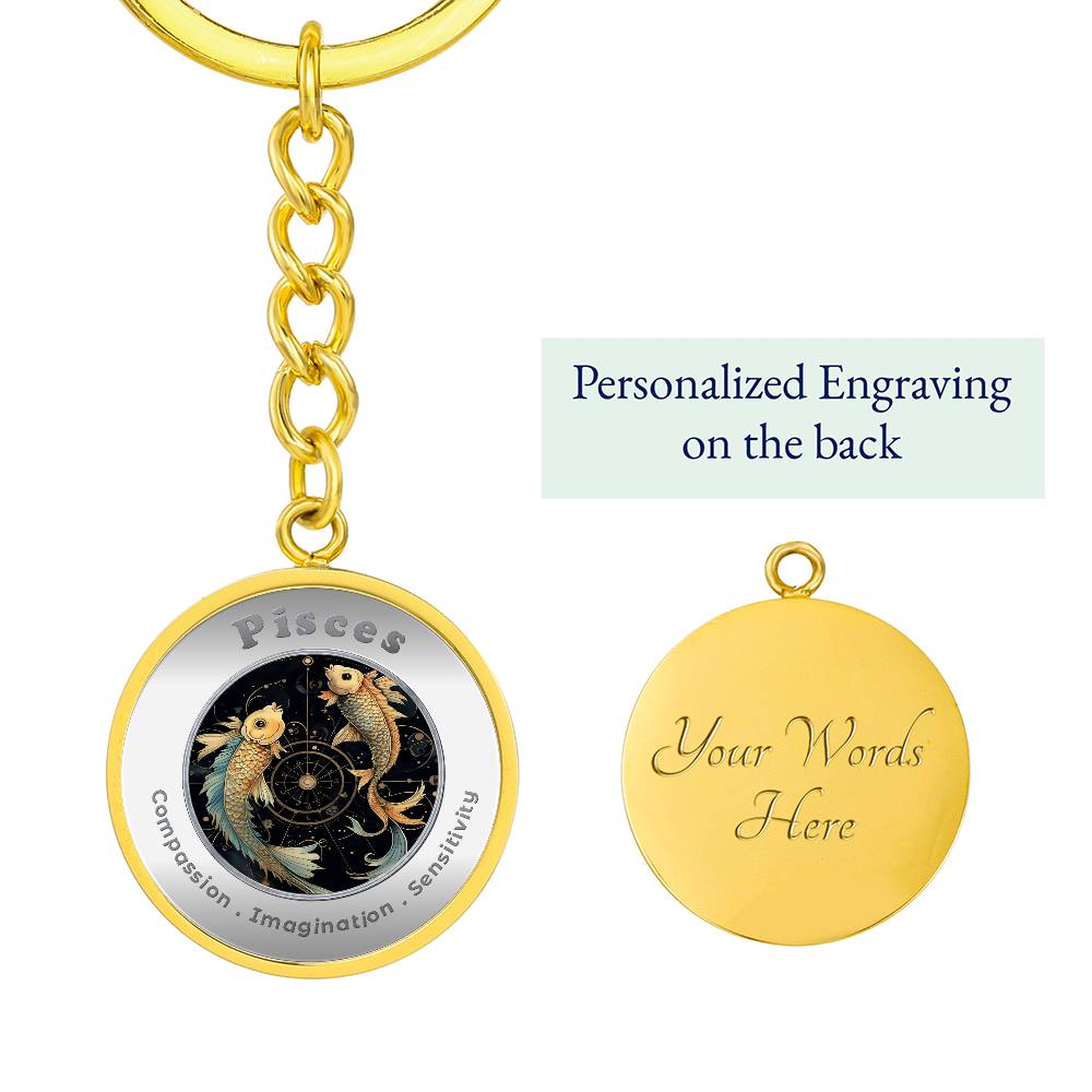 Pisces - Affirmation Keychain - More Than CharmsMore Than Charms