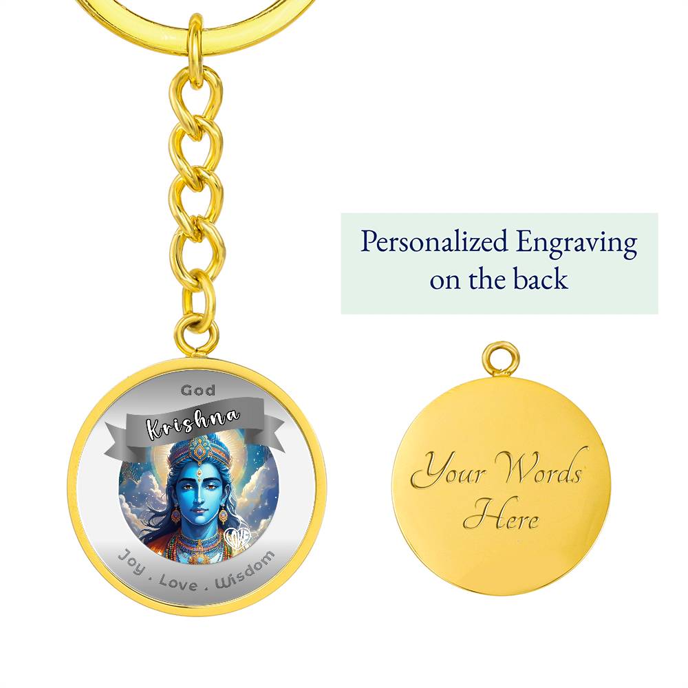 Krishna- Affirmation Keychain For Joy Love WisdomFamily - More Than CharmsMore Than Charms