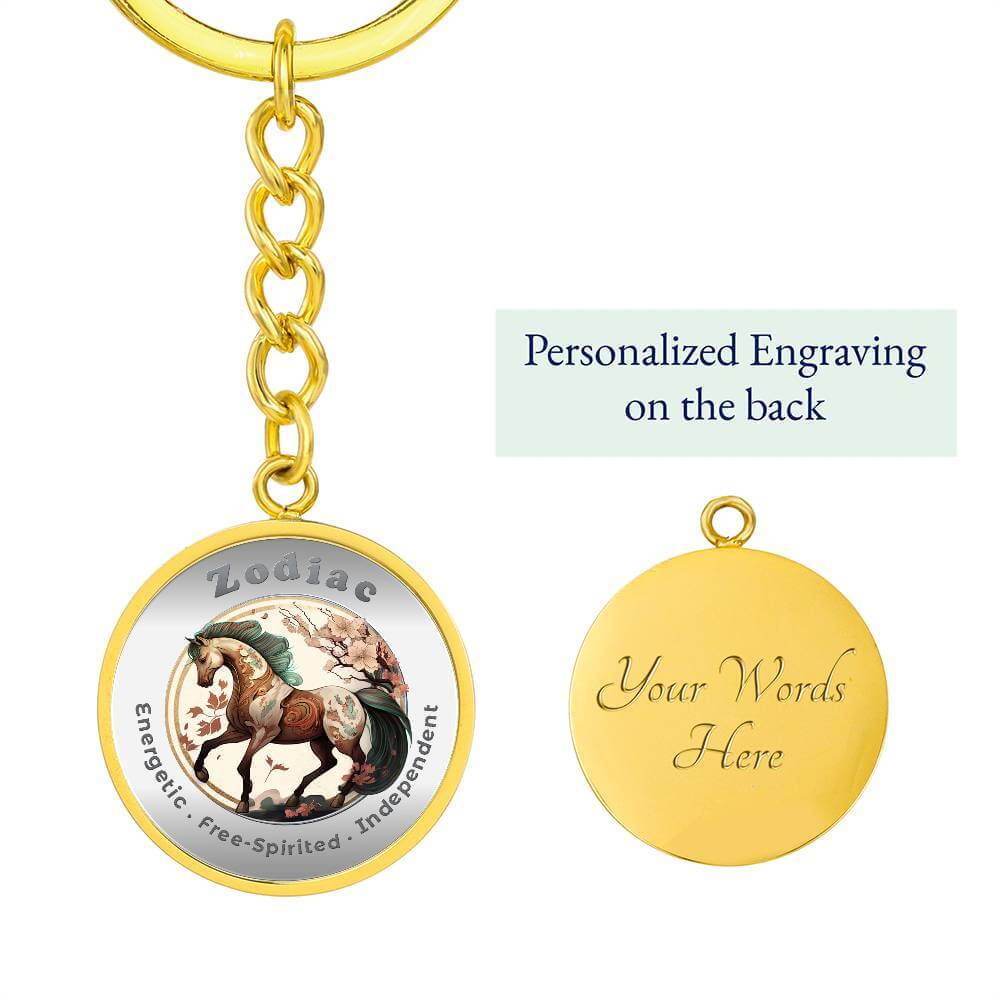 Horse - Chinese Zodiac - Affirmation Keychain - More Than CharmsMore Than Charms