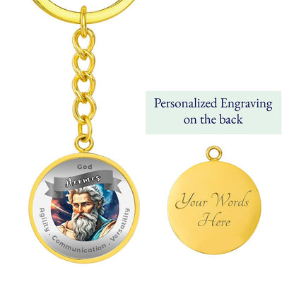 God Hermes - Affirmation Keychain ForAgility Communication Versatility More Than CharmsMore Than Charms