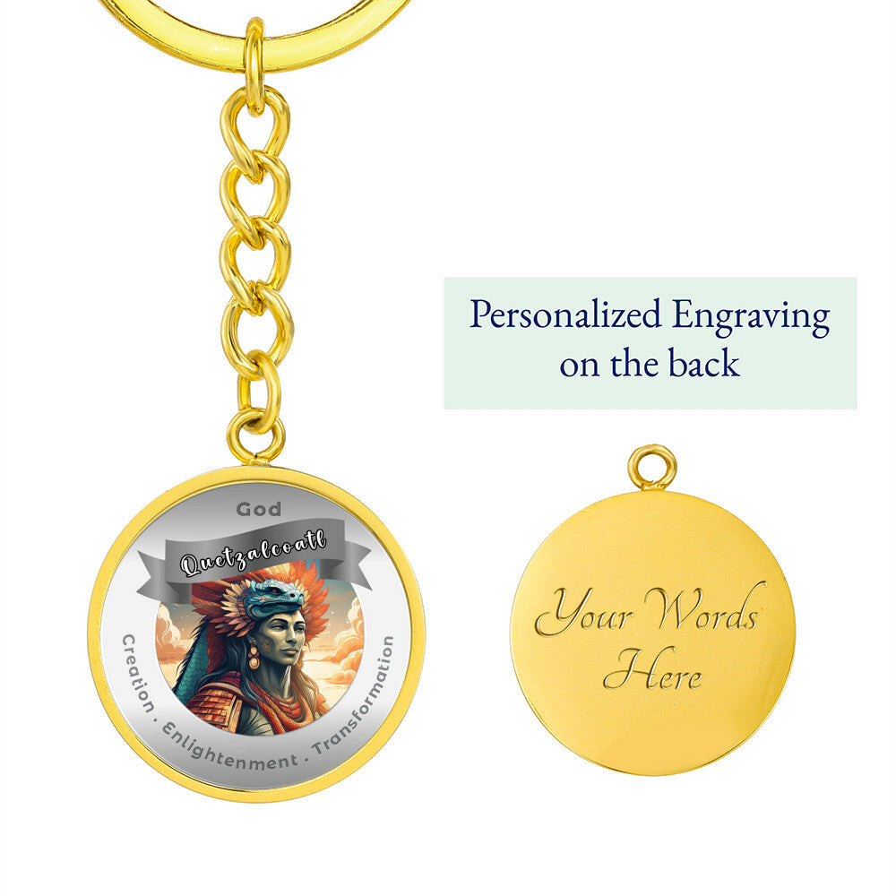 Quetzalcoatl- Affirmation Keychain For Creation Enlightenment Transformation - More Than CharmsMore Than Charms