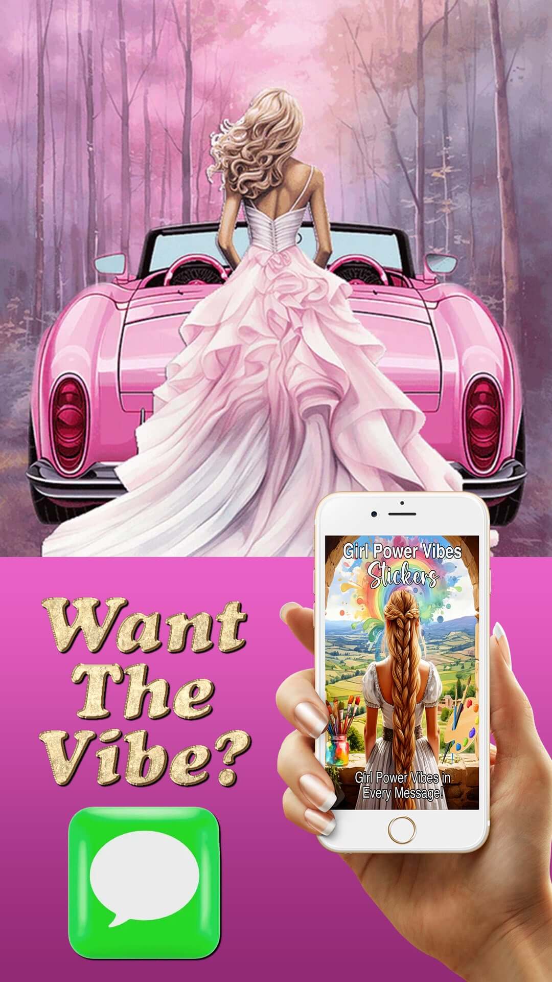 Girl Power Sticker Pack For iMessage - Download For FREE More Than Charms Digital