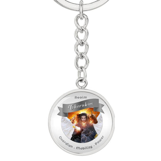 Cheribum- Angelic Realms Affirmation Keychain For Mobility, Power & Guardian - More Than CharmsMore Than Charms