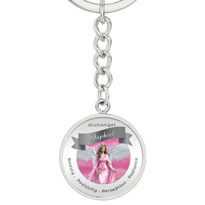 Archangel Jophiel - Affirmation Keychain For Beauty, Positivity, Perception & Radiance - More Than CharmsMore Than Charms