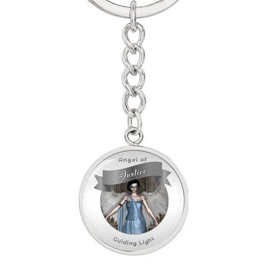 Justice - Guardian Angel Affirmation Keychain - More Than CharmsMore Than Charms