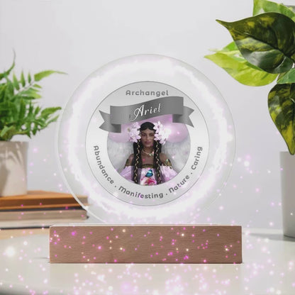 USB Circle Acrylic LED Light  - Archangel Ariel 2