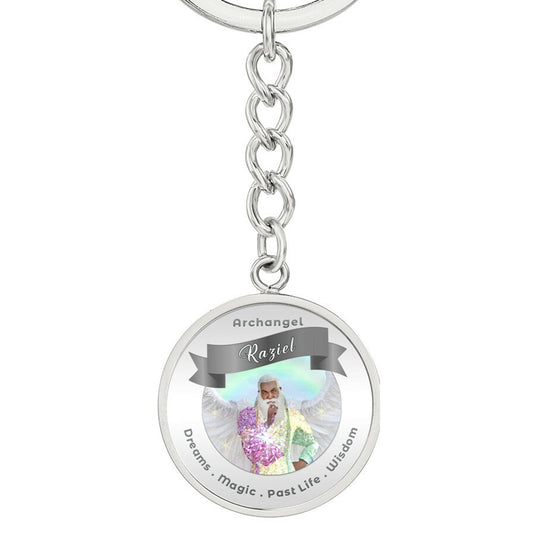 Archangel Raziel - Affirmation Keychain For Dreams, Magic, Past Life & Wisdom - More Than CharmsMore Than Charms