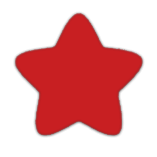 Red star-shaped icon with a black outline