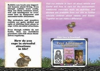 Where's the Bunny? An Easter Adventure Story (eBook) resource page with rabbit care tips and links to activities for children.