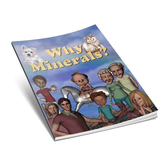 Why Minerals eBook (FREE) - Minerals are inorganic elements which means that no living thing, plant or animal is able to manufacture or create them. Minerals have to be obtained externally from the food of the plant, animal or human. For plants, the miner