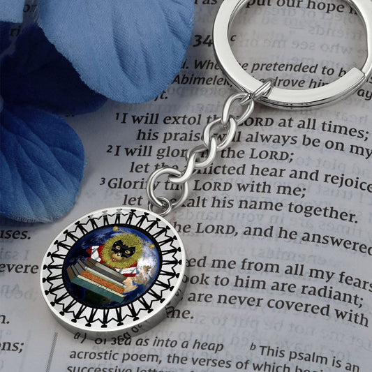Super Hero Moodzie Circle Keychain - This Luxury Charm Keychain is more than just a keyring — it’s an empowering expression of your dreams, intentions, and personal energy.Featuring an original design with meaningful affirmations, symbols, or imagery, eac